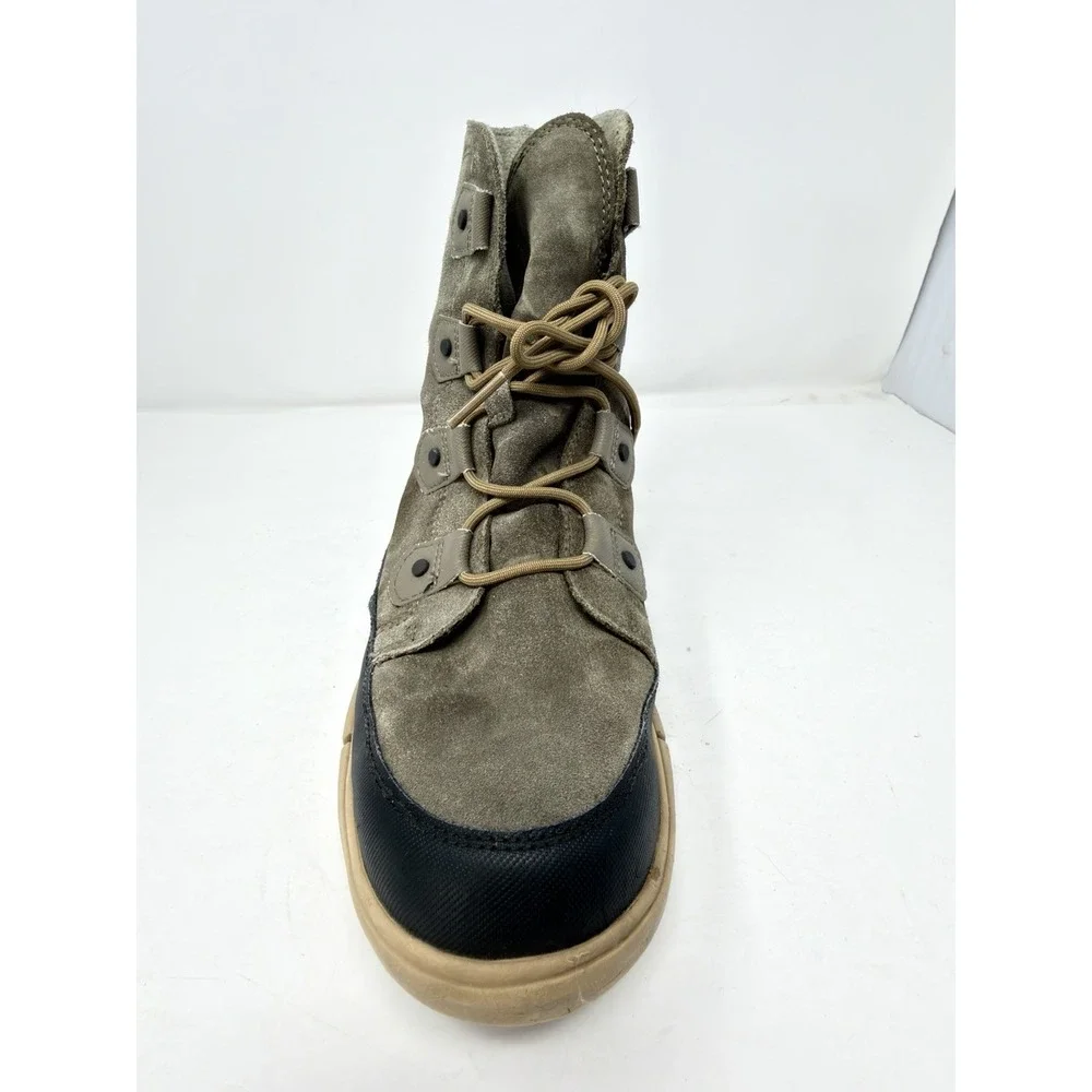 Sorel Explorer Waterproof Boots Men's 11 Suede Winter Hiking Sage Green NM4499